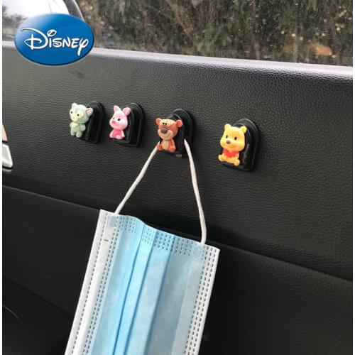 Disney Pooh Tigger Car Small Hook Stealth Car Interior Front Row Decorations Cute Female Cartoon Hook