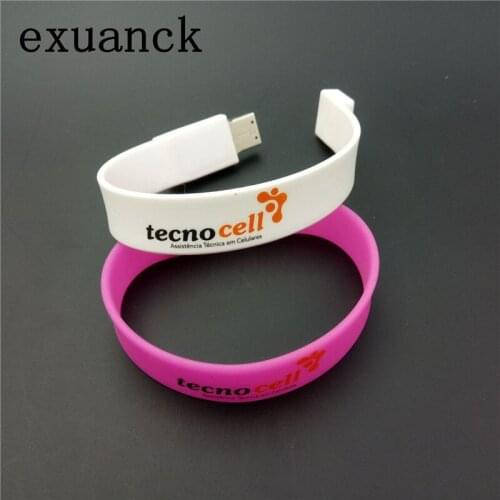 Exuanck Usb 2.0 Memory Stick Custom Print Logo Wristband Style 4GB 8GB 16GB 32GB Usb Flash Pen Drive (over 50 pcs free logo )