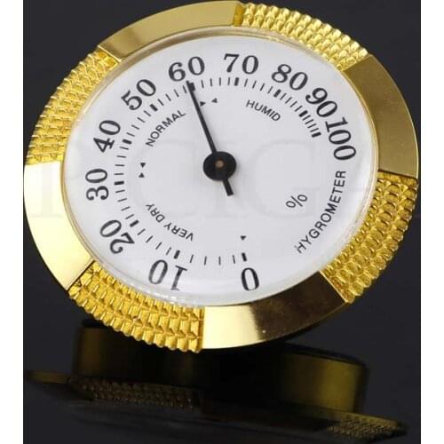 Cigar Hygrometer Pocket Mini Metal Humidor Hygrometers Accurate Measuring Humidifier For Cigar Gadgets Hygrometers