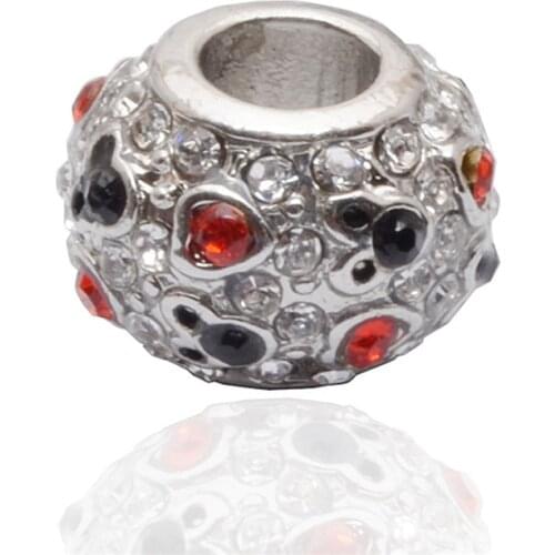 2021 DIY European Beads Cartoon Cute Mouse Loveheart Beads Charms Fit Original Bracelets 100Pcs/Set Wholesale Price