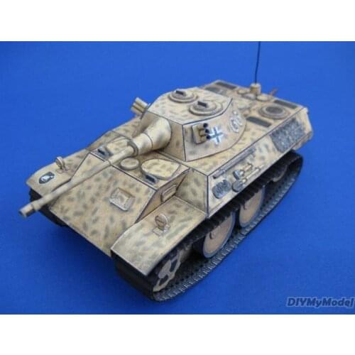 German camouflage version vk1602 Lori Leopard DIY Handcraft Paper Model KIT Handmade Toy Puzzles Gift Movie props RU(Origin)