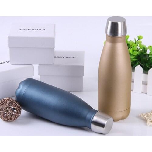 Newly Self Cleaning Water Purifier Bottle Stainless Steel Vacuum Insulated Mug 420ml for Outdoor Hiking Camping TE889