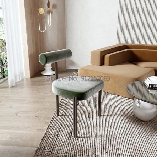 Dining chair home Nordic minimalist light luxury net red ins small apartment designer makeup chair backrest chair stool