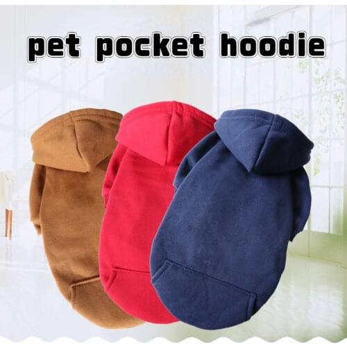 Winter Pet Dog Clothes Solid Dogs Hoodies Puppy warm Coat Large Dog Jackets Sweatshirt Cat Costume Cotton Outfits for Chihuahua