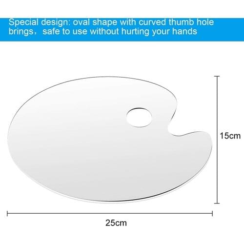 1/2/3 Pcs Clear Acrylic Painting Palette Transparent Portable For DIY Art Craft Painting 15x25cm