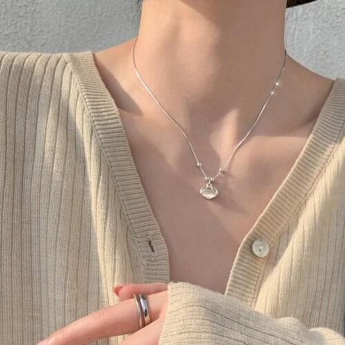 Ruyi Ping Lock Pendant Necklace Female Minority Design Light Luxury High Feeling Clavicle Chain