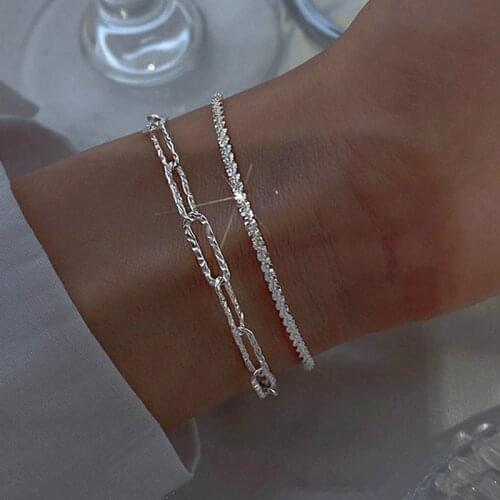 Silver Gypsophila Adjustable Bracelet & Bangle For Women Fashion Jewelry Wedding Party Gift 2021