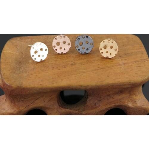 Vintage Zinc Alloy Round Stud Earrings For Women Retro Gold Silver Colour Simple Europe Stud Earrings Jewelry Female Brincos