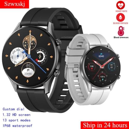 KW38 Smart Watch Men Women 1.32" HD Full Touch Screen 360*360 24 Hours Heart Rate Blood Pressure Outdoor Sports Watch PK L15 GT3