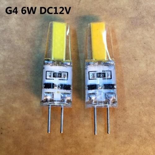 G4 LED DC 12V G4 Light 6W High Quality LED G4 COB Lamp Bulb Chandelier Lamps Replace Halogen LED Light 4pcs/lot