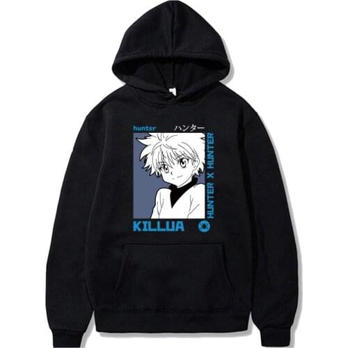 HXH Hunter X Hunter Killua Hoodies Kawaii Anime Hoodie Men Women Casual Oversized Sweatshirt Japanese Streetwear Cotton Pullover