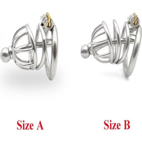 Winterfell Stainless Steel Stealth Lock Male Chastity Device with Urethral Catheter Sounding Cock Ring Penis Lock Cock Cage