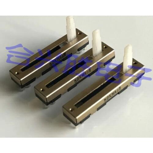 [VK] 4.5cm 45mm slide potentiometer double 50K mixer handle 15MM 8 feet trip 30mm , 45*10*7mm switch
