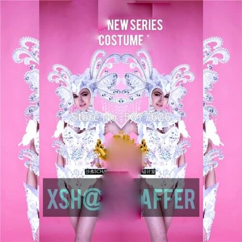 Nightclub bar gogo female butterfly fairy cosplay costume Valentines Day Christmas stage dance female costume