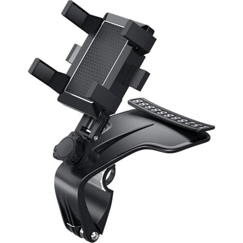 ZJ072 360 Degree Rotating Car Windshield Mobile Phone Holder Auto GPS Bracket Stand Double Spring Buckle Support