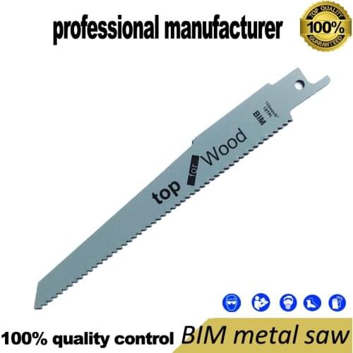 5pcs 150mm Long Bi-Metal 10tpi Reciprocating Saw For Round Wood With Nails Hard Board Steel Sheet Cutting Sharp Teeth
