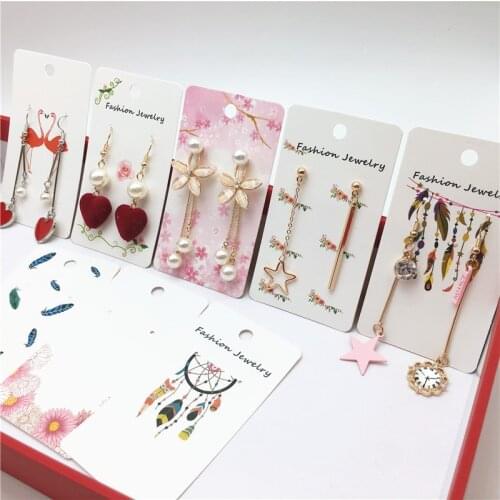 12pcs/lot New Type 9x5cm Jewelry Packaging Card Nice Kraft Cardboard Card Handmade Earring accessories display Cards