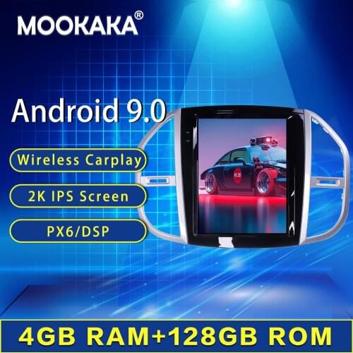 128GB Tesla Screen Android 9 Multimedia Player For Mercedes-Benz Vito 2016 20017 2018 2019+ GPS Auto Audio Stereo Radio Recorder