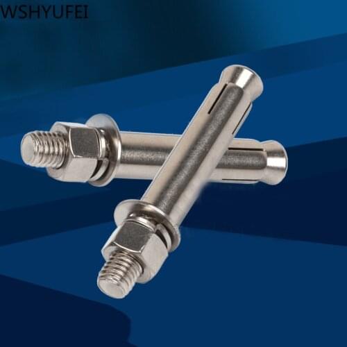 2pcs/lot high quality expansion bolt stainless steel expansion screw hardware fittings Explosion screw M6x50/60/80/100mm