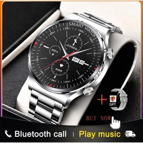 2021 Smart Watch Men Bluetooth Call Custom Dial Full Touch Screen Waterproof Smartwatch For Android IOS Sports Fitness Tracker