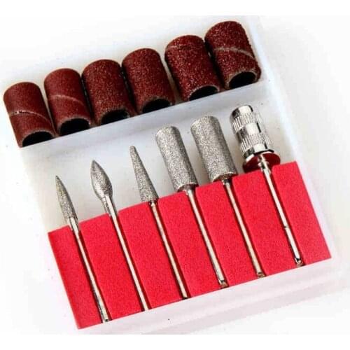 6PCS/Lot Nail Art Supplies Electric Drill Bits File Carbide Beauty Manicure Tools Nail Drill Bits Rotate Burr Cuticle Cleaner