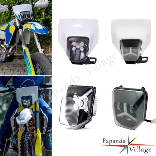 Off Road Supermoto LED Headlight Assembly Kit for Hus FE250 FE350 FE450 FE501 LED Daytime Running Light for TE150 TE300i TE250i