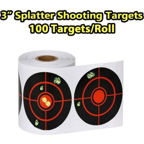 250 Roll Paper Shooting Splatter Target Stickers Roll Adhesive Stickers For Archery Darts Shooting Target Hunting Reactive Stick