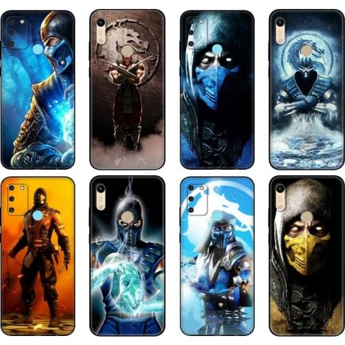 Black tpu Case For Honor 8a Prime 8s 9 10X Lite 9A 9C 9X Premium Pro 9S Case Cover Scorpion Mortal Kombat