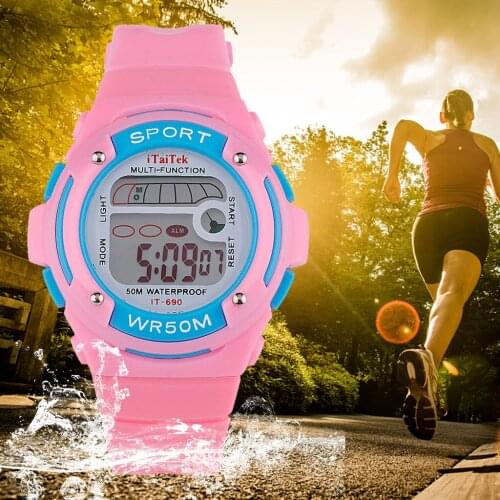 Childrens Digital Watches Multi Function Waterproof Sport Watch Luminous Fashion Electronic Watch Girls Boys Gift Led Watches