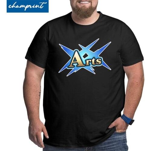 Anime Fate Grand Order FGO Arts T-Shirt for Men Cotton Big Tall Tees Crew Neck Short Sleeve T Shirt Plus Size 4XL 5XL 6XL Tops