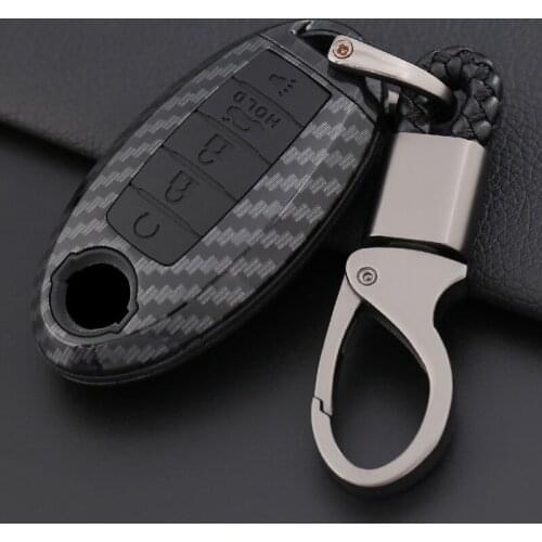 Carbon ABS Car Remote Key Case Cover For Nissan Altima Maxima Murano Sentra Versa Titan Leaf Juke Quest Elgrand NV200 Note Tiida