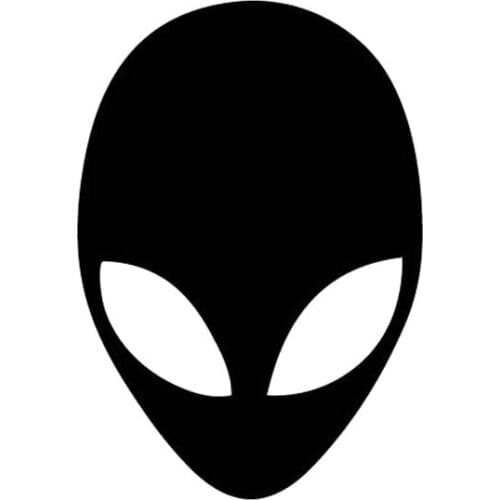 Creative Alien Head Car Sticker Accessories Window Decal Decoration Windshield Motorcycle Rearview Mirror PVC 14cm X 10cm