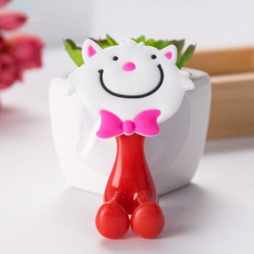 Creative Cute Sucker Toothbrush Holder Cartoon Animal Children Hanging Wall Toothbrush Holder Suction Wall Toothbrush Holder