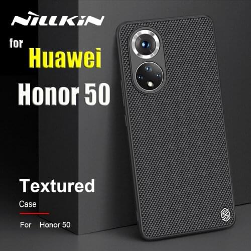 Nilkin Soft Siicone for Huawei Honor 50 Case Nillkin Textured Nylon Fiber Durable Non-slip Shockproof Back Cover