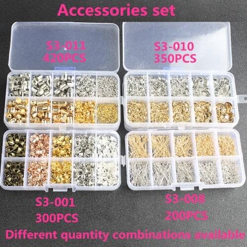 Accessories Set Combination Iron hat bead cap Roll bead tail ball needle jumping ring crocodile clip lobster clasp