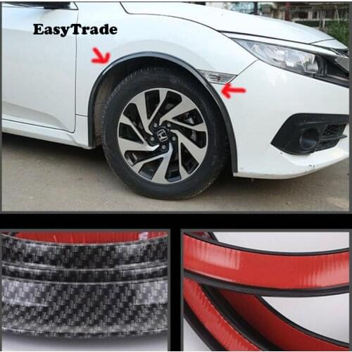 6M 4PCS Car Fender Flare Extension Wheel Eyebrow Protector Lip Scratch Proof Rubber For Volkswagen VW Tiguan MK2 2017 2018 2019