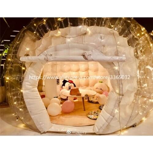 Outdoor Transparent Starry Sky Bubble Hotel Inflatable Bubble House Tent For Restaurant Scenic Area