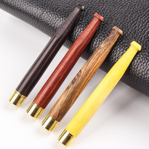 New 1pcs 5mm & 8mm filter cleaning rod holder Womens Slim cigarette Cigarettes smoking cigarette holder ebony wood 2use