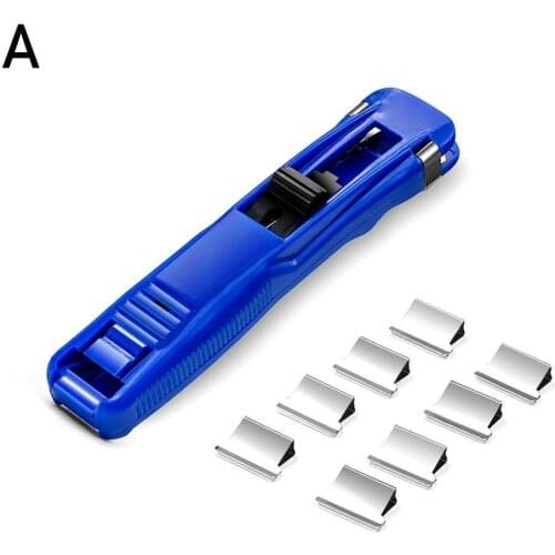 New Clip Push Stapler Reusable Binding File Paper Clip Remover Supplies Clips Push Folder Staple School Clamp Set Binder Of N2X7
