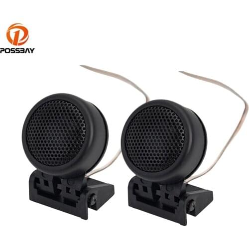 POSSBAY 1 Pair Mini Dome Car Tweeter Speakers High Efficiency Auto Horn Audio Music Stereo Speakers 12V for Car Audio System