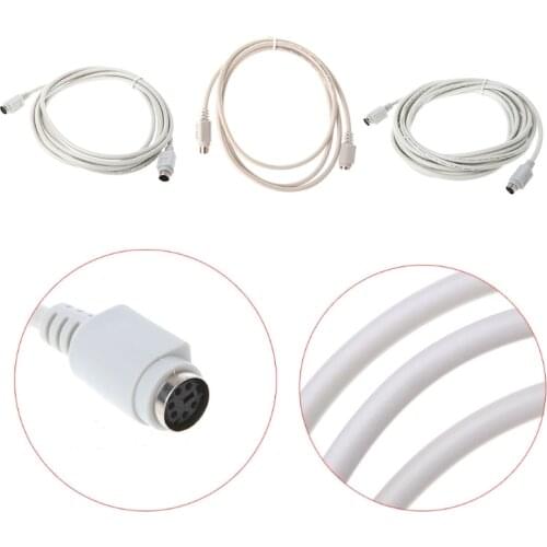PS/2 Keyboard Mouse Male to Female Extension Cable Lead 6 Pin Motherboard Mouse 1.5M/5M