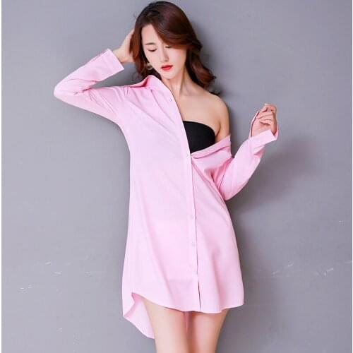 Plus Size 5XL Sleep Tops Robe Wedding Half Sleeve Sexy BF Wind Blouse White Shirt Sleeping Wear Sexy Lingerie Women Homewear