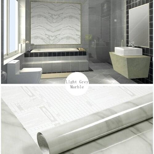 Self Adhesive Waterproof Wallpaper Home Decor Bathroom Kitchen Marble Contact Paper PVC Wall Stickers Marble Counter-top Sticker
