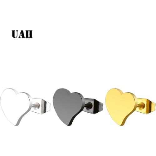 UAH Mini Heart Earing Tiny Earrings for Women Kids Earring Small Ear Studs Pendientes Cartoon Movie Jewelry