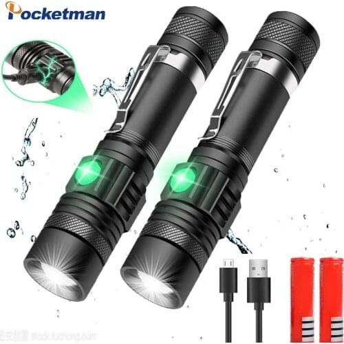 8000 Lumen Led Flashlight Super Bright Powerful T6/L2/V6 USB led Torch Power Tips Zoomable Bicycle Light 18650 Rechargeable z50