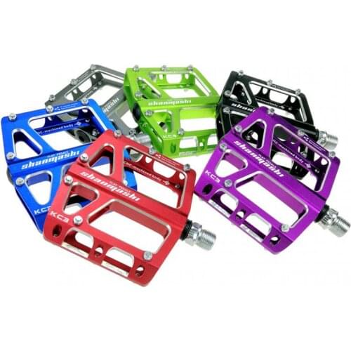 Bicycle Pedal Ultralight Mountain Bike Pedals Alu MTB/BMX 2DU Bearings Bike Footrest Big Flat Treat Cycling Bike Accessories