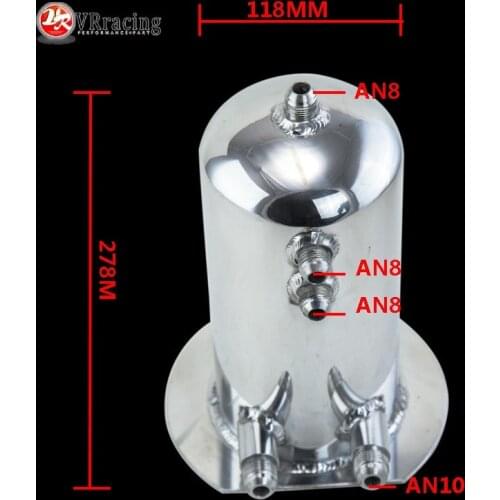 VR - 2.5 LITRE DOME ALLOY FUEL SURGE TANK / SWIRL POT AN8 -8 Out AN10 VR-TK15