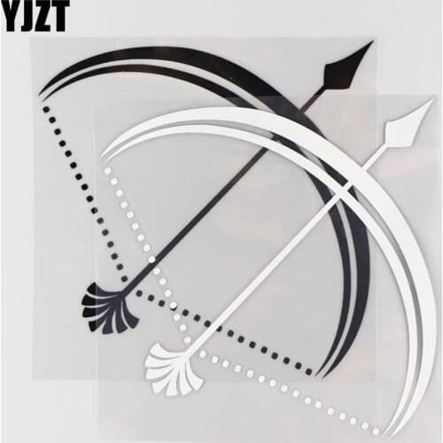 YJZT 18CM*18CM Personalized Bow And Arrow Creative Pattern Decoration Car Sticker Vinyl Decal 1A-0414