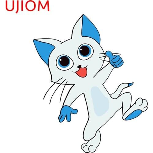 UJIOM Funny Cat Sticker Wallsticker Home Decoration Bedroom Living Room Decorations Moisture Proof Decorative Decals Mural Art