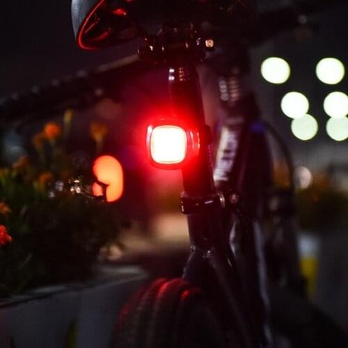 Bicycle Tail Rear Back Light USB Rechargeable Intelligent brake Bike Taillight Waterproof Night Cycling Riding Warning Lamp led